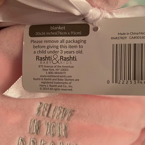 Baby starters NWT adorable baby blanket with a unicorn softee! - Picture 4 of 11